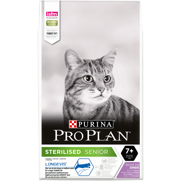 Сухой корм Pro Plan® для кошек старше 7 лет, с высоким содержанием индейки - фото 7062