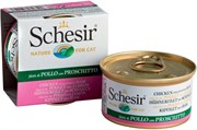 "Schesir" консервы для кошек Куриное феле с ветчиной 50гр