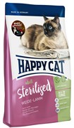 Happy Cat Adult Sterilised для взрослых стерилизованных кошек Пастбищный ягненок 300 гр