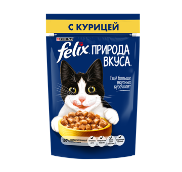 Влажный корм Felix® Природа вкуса для взрослых кошек, с курицей в соусе