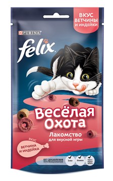 Лакомство Felix® Весёлая охота для кошек, со вкусом ветчины и индейки