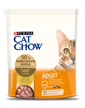 Сухой корм Cat Chow® для взрослых кошек, с высоким содержанием домашней птицы