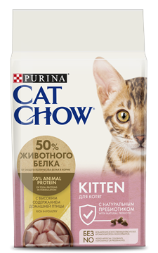 Сухой корм Cat Chow® для котят, с высоким содержанием домашней птицы