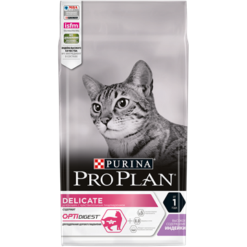 Сухой корм Pro Plan® для взрослых кошек с чувствительным пищеварением или особыми предпочтениями в еде, с высоким содержанием индейки