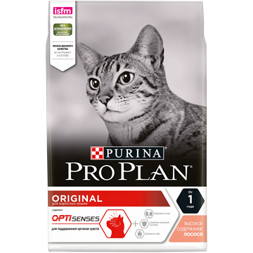 Сухой корм Pro Plan® для взрослых кошек, с высоким содержанием лосося