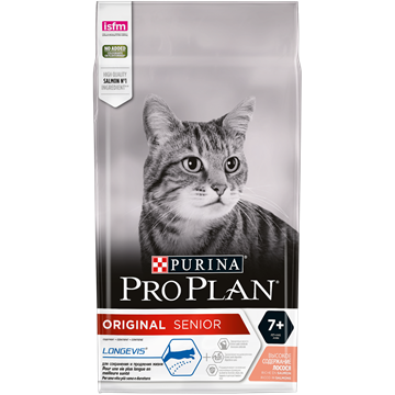 Сухой корм Pro Plan® для кошек старше 7 лет, с высоким содержанием лосося