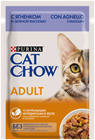 Влажный корм Cat Chow® для взрослых кошек, с ягненком и зеленой фасолью в желе - фото 6818