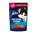 Влажный корм Felix® Аппетитные кусочки для взрослых кошек, с говядиной в желе - фото 6836